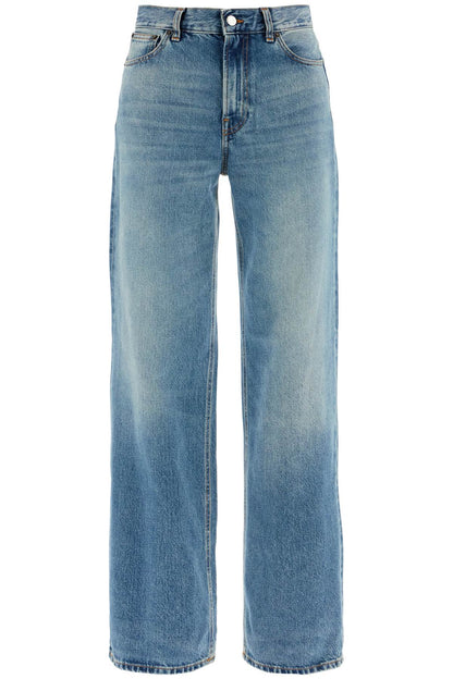 Korean Straight Leg Jeans  - Blue