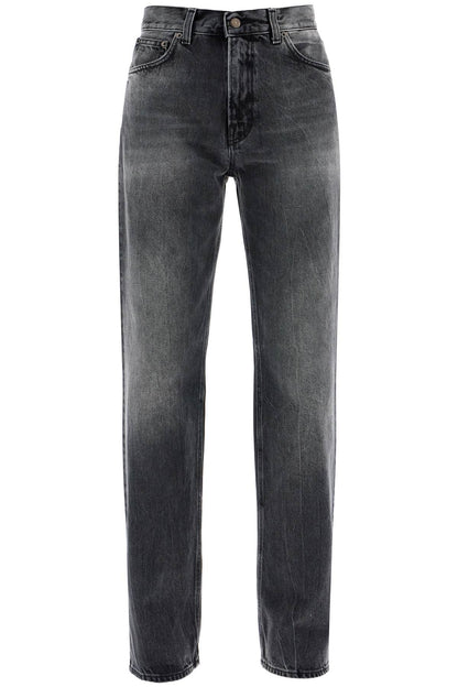 "korean Straight-cut Jeans  - Grey