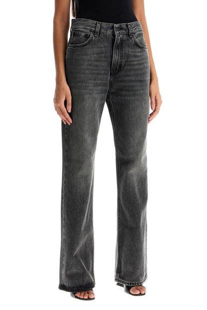 'korean Straight-cut Jeans  - Grey