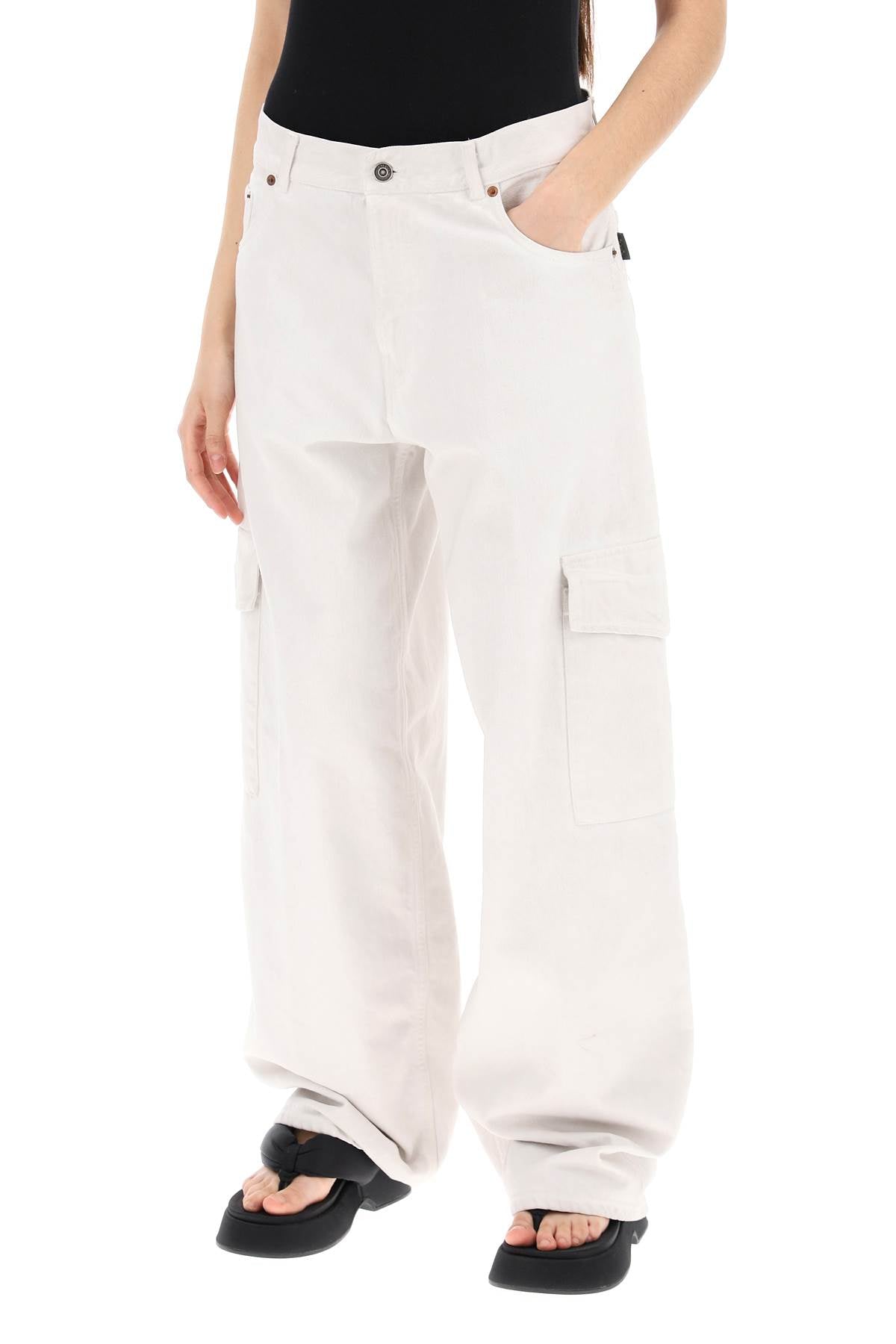 Bethany Cargo Jeans For  - White