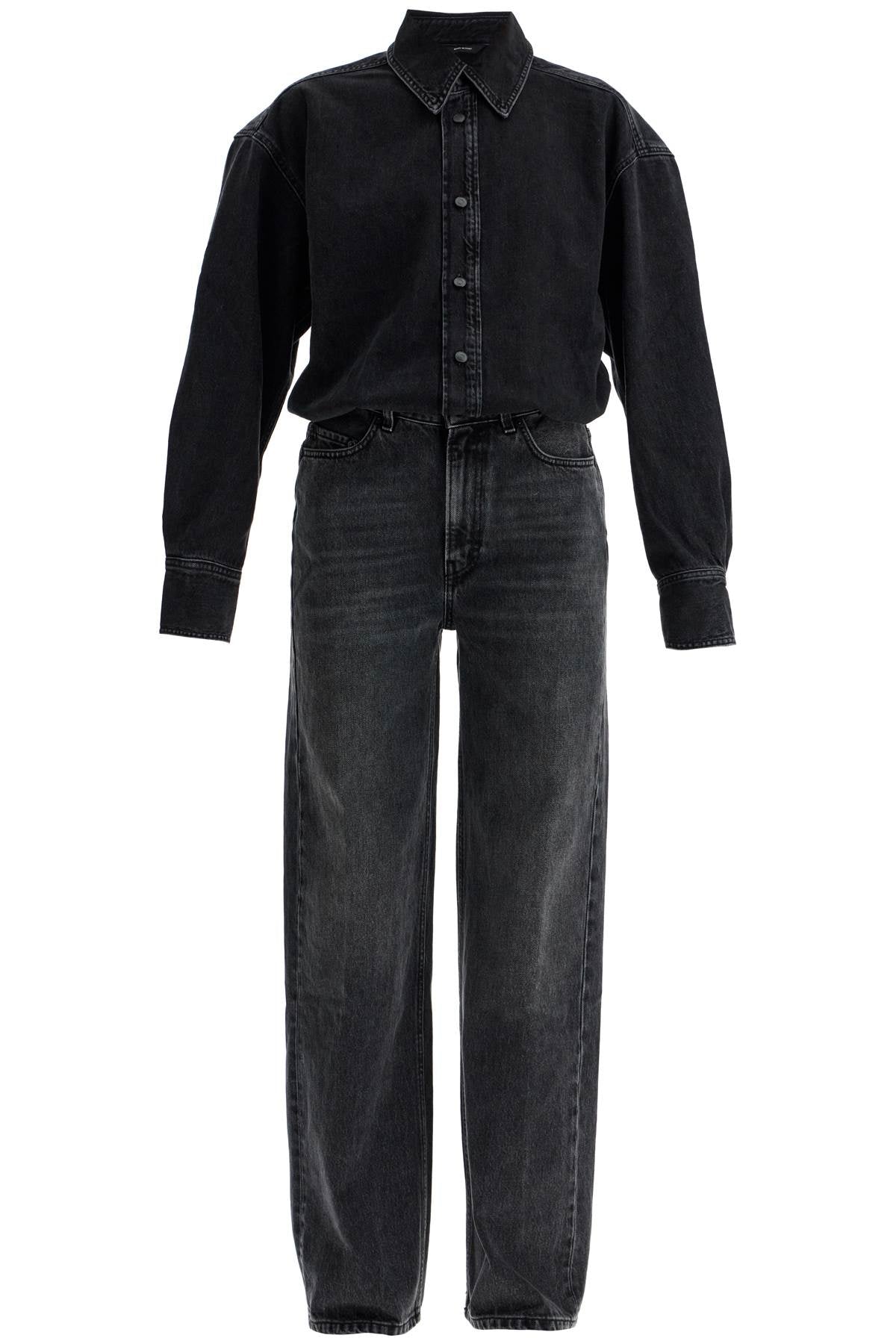 Tilda Denim Jumpsuit  - Black