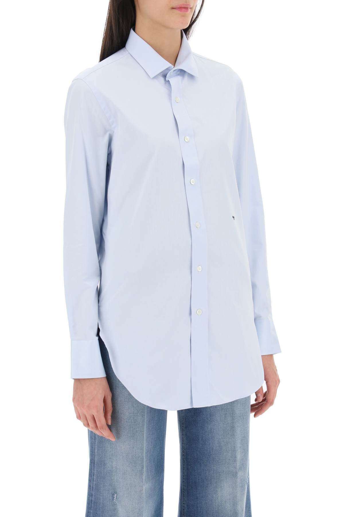 Cotton Twill Shirt  - Light Blue