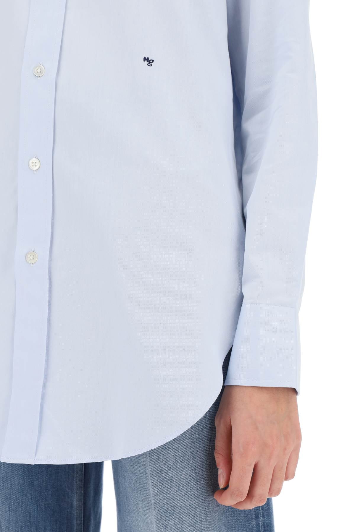 Cotton Twill Shirt  - Light Blue