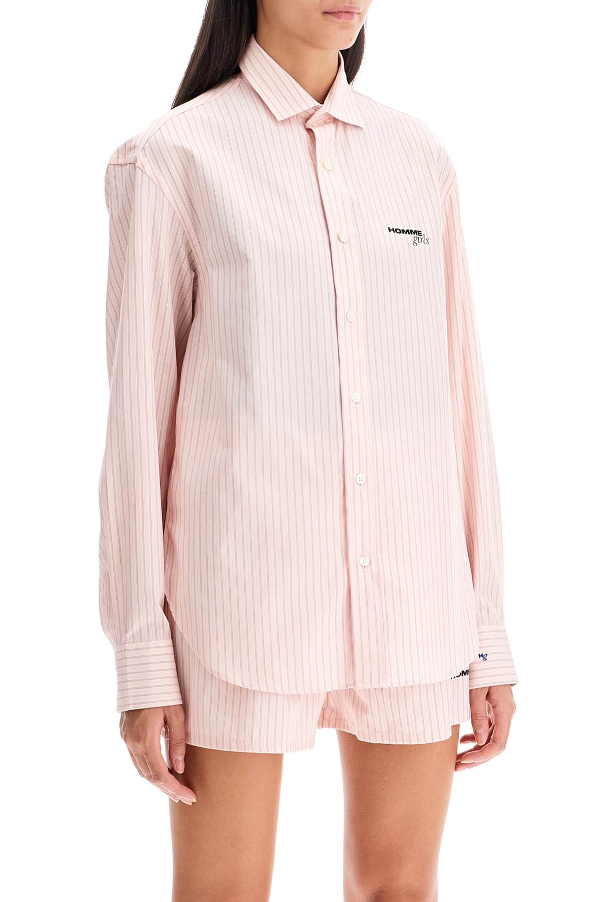 Striped Oxford Shirt For Men  - Pink