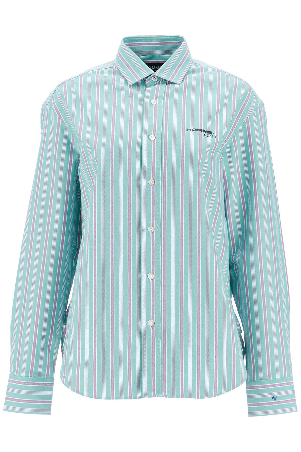 Striped Oxford Shirt For Men  - Green