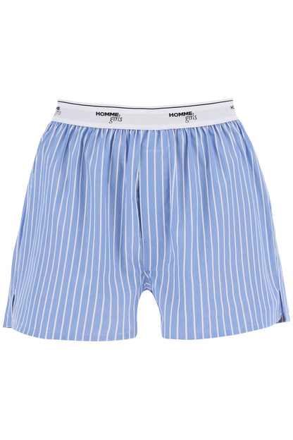 Cotton Boxer Shorts  - Blue