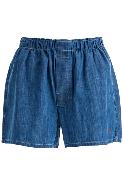 Chambray Shorts  - Blue