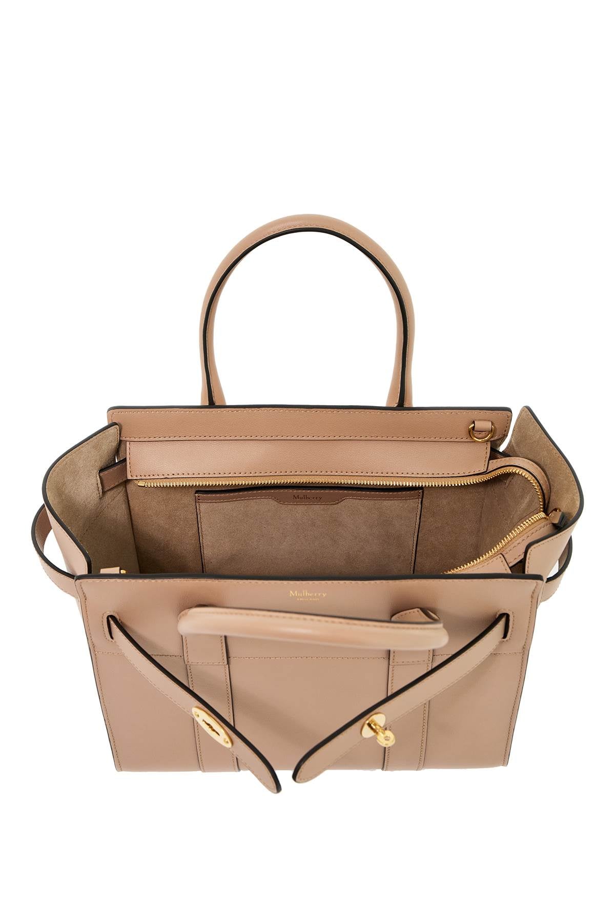 Zipped Bayswater Handbag  - Beige