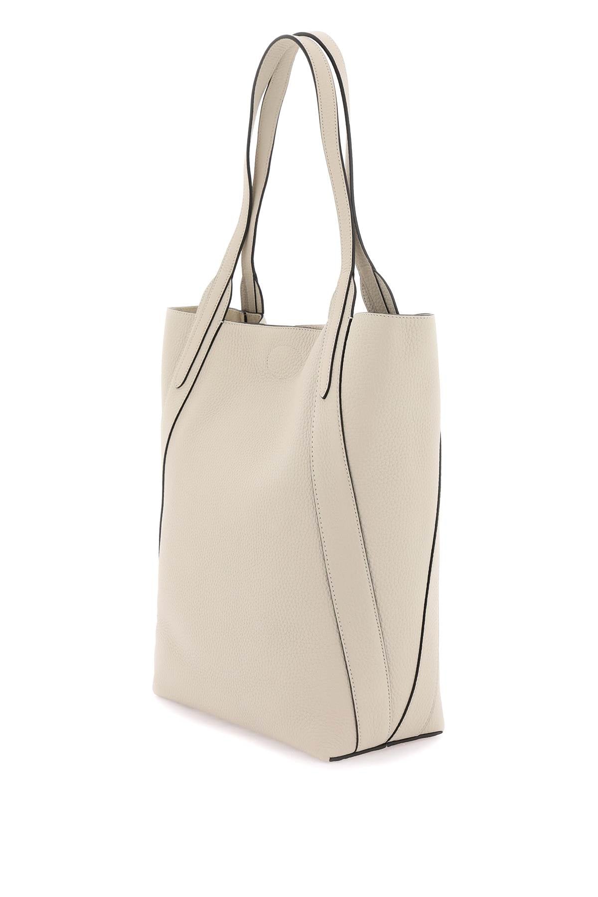 Grained Leather Bayswater Tote Bag  - Neutro