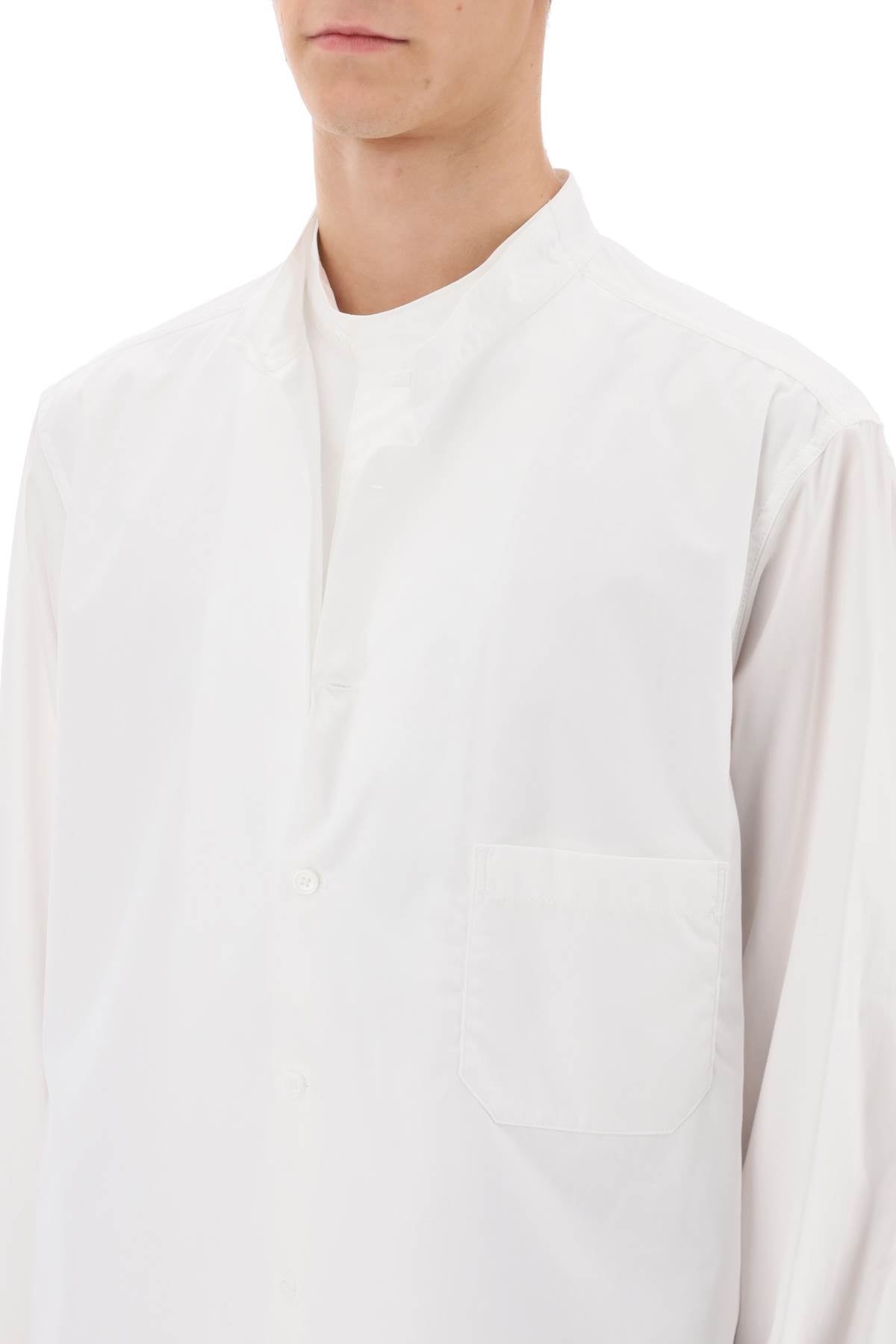 Layered Longline Shirt  - Bianco