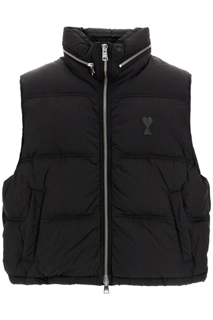 Sleeveless Down Jacket With  - Black