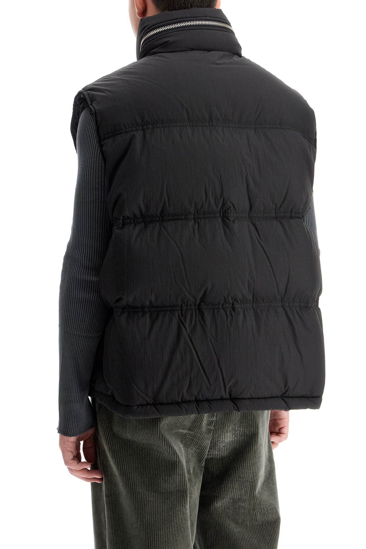 Sleeveless Down Jacket With  - Black