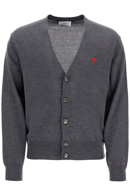 Extrafine Merino Wool Cardigan  - Grey