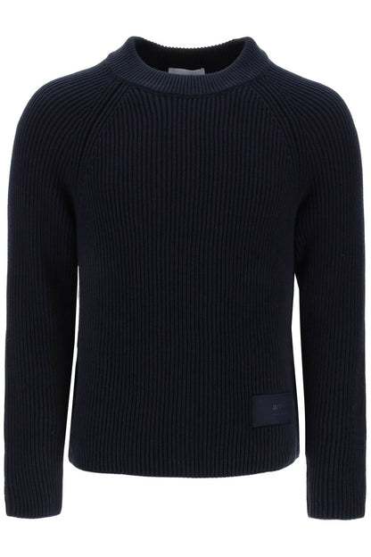 Cotton-wool Crewneck Sweater  - Blue