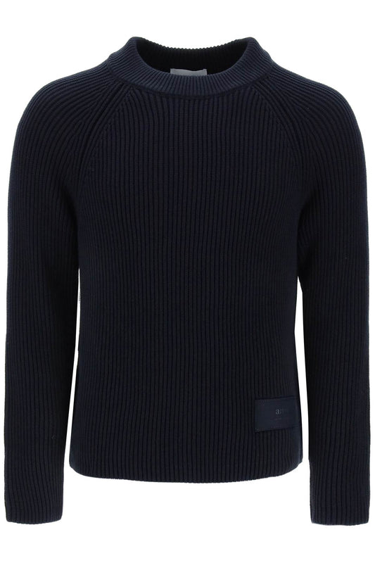 Cotton-wool Crewneck Sweater  - Blue