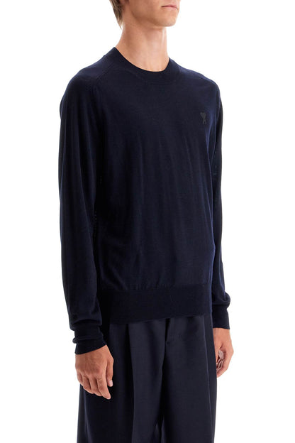 Lightweight Wool Raglan Pullover  - Blue