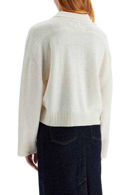 Cashmere Polo Pullover For Men  - White