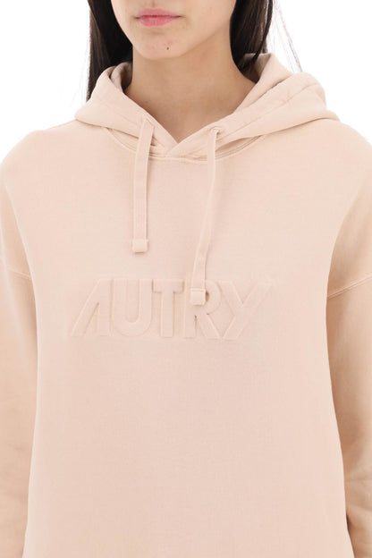 Embossed Logo Hoodie  - Pink