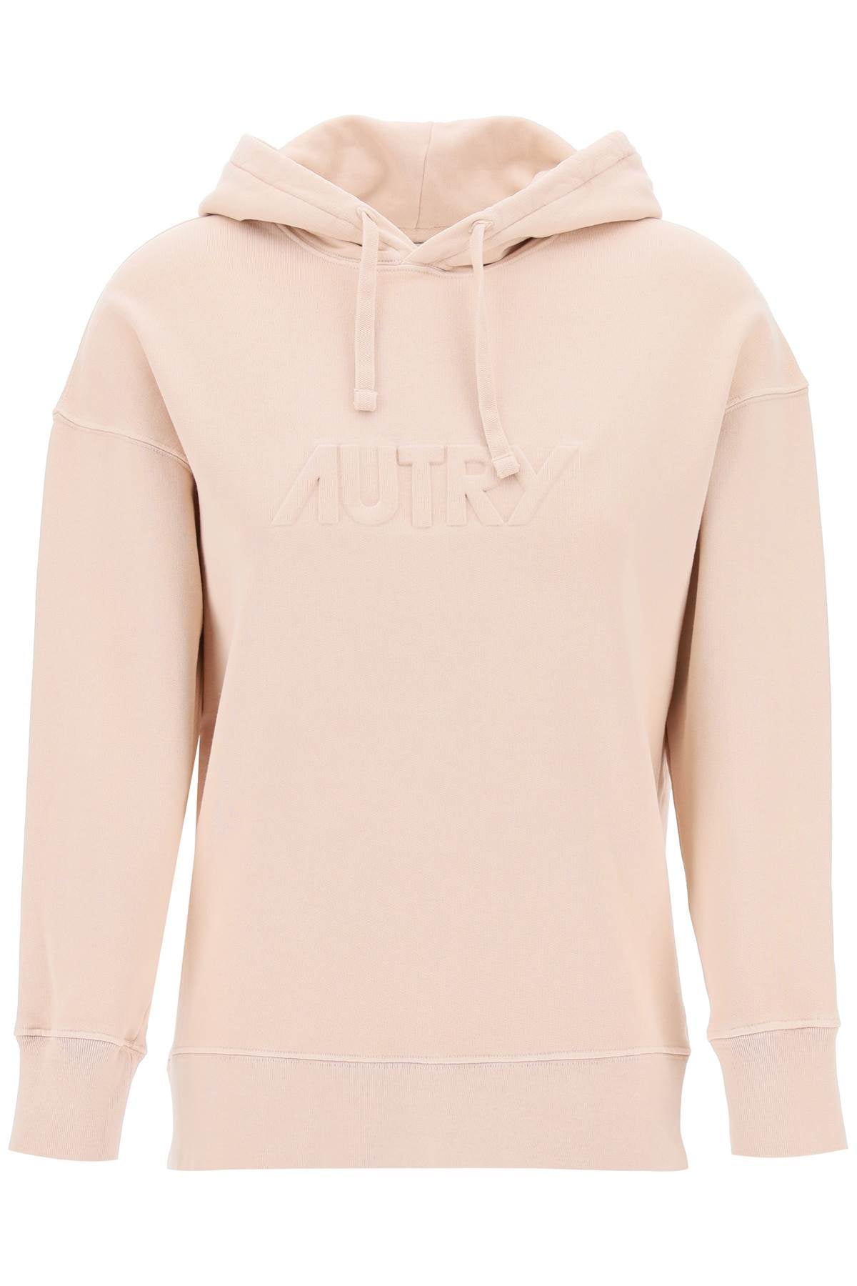 Embossed Logo Hoodie  - Pink