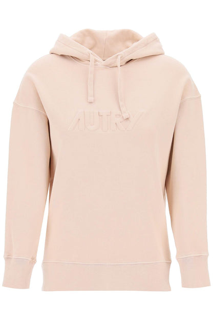 Embossed Logo Hoodie  - Pink