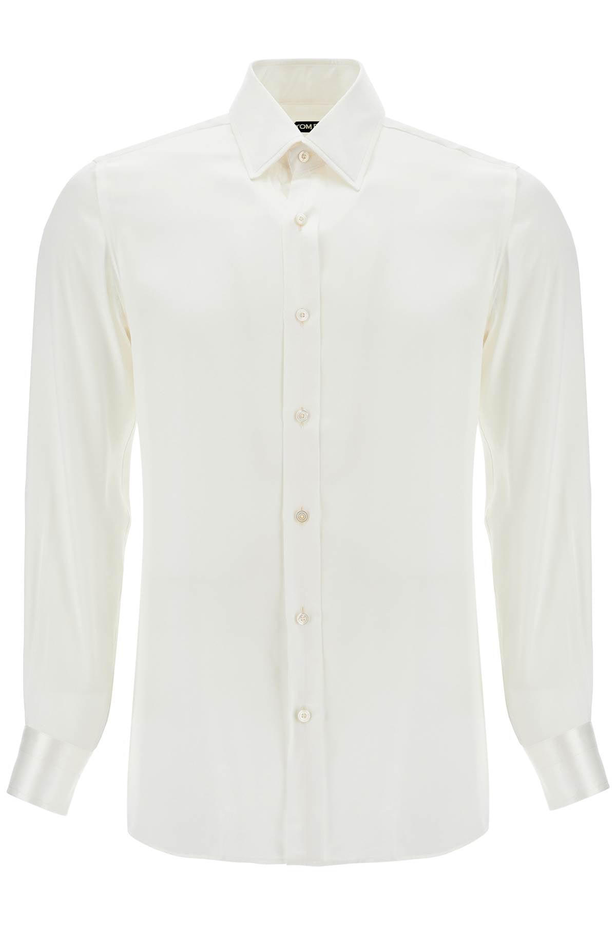 Silk Slim Fit Shirt  - White