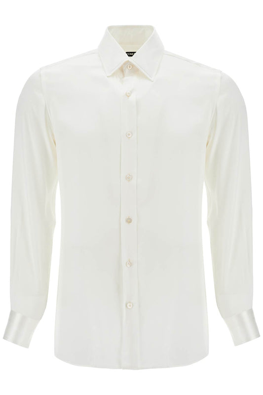 Silk Slim Fit Shirt  - White