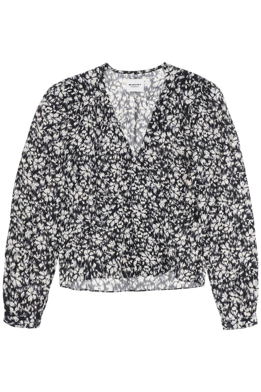 Eddy Floral Crepe Blouse  - White