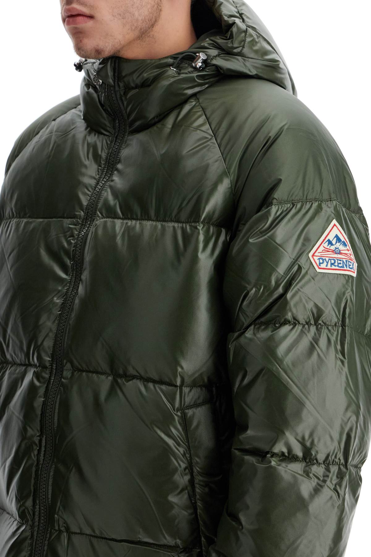 Sten 3 Shiny Down Jacket  - Khaki