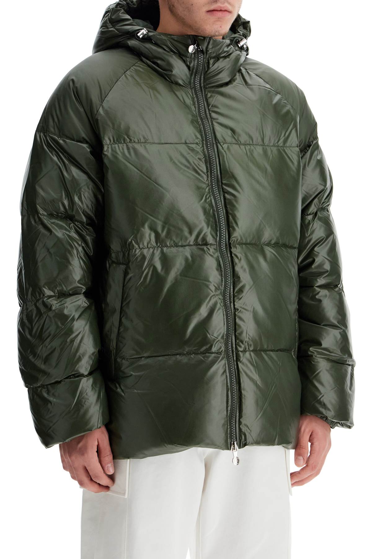 Sten 3 Shiny Down Jacket  - Khaki