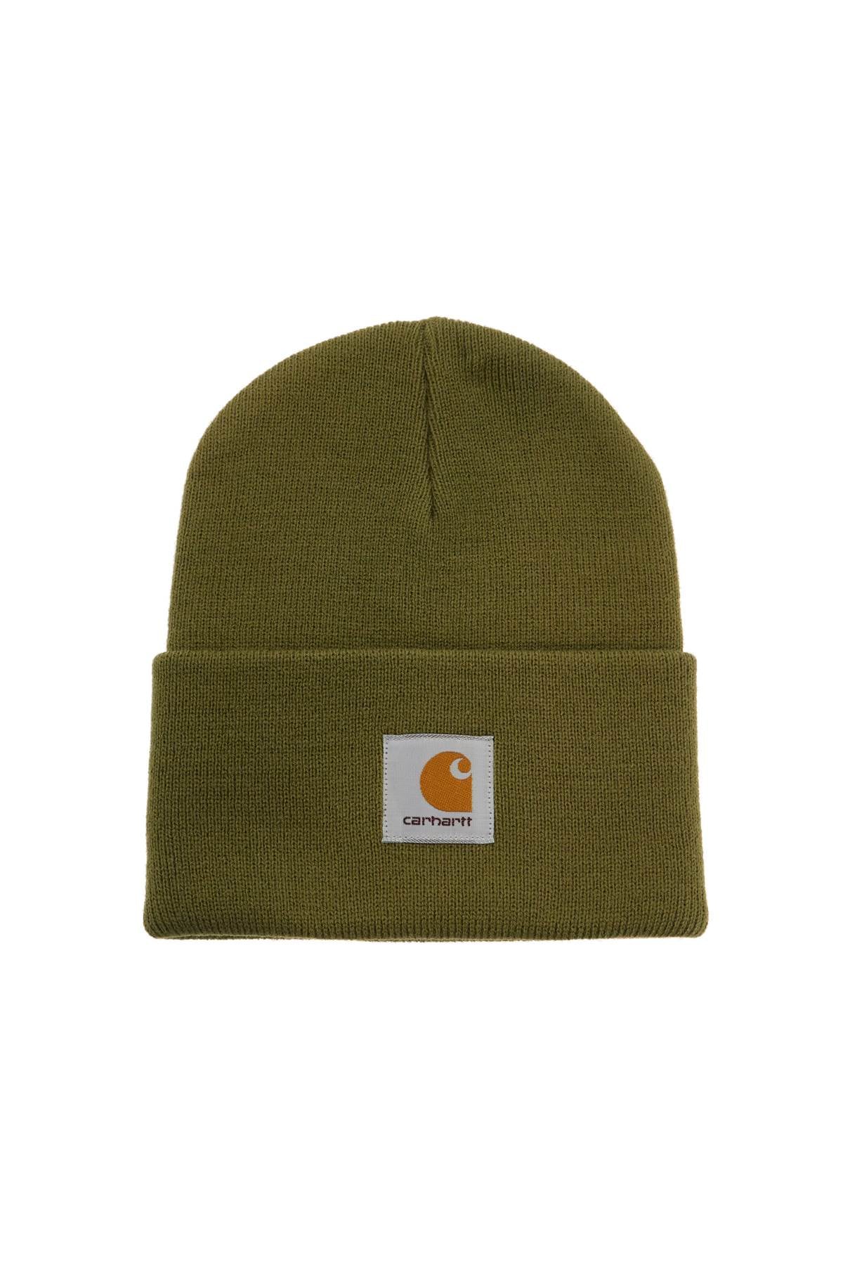 Beanie Hat With Logo Patch  - Green