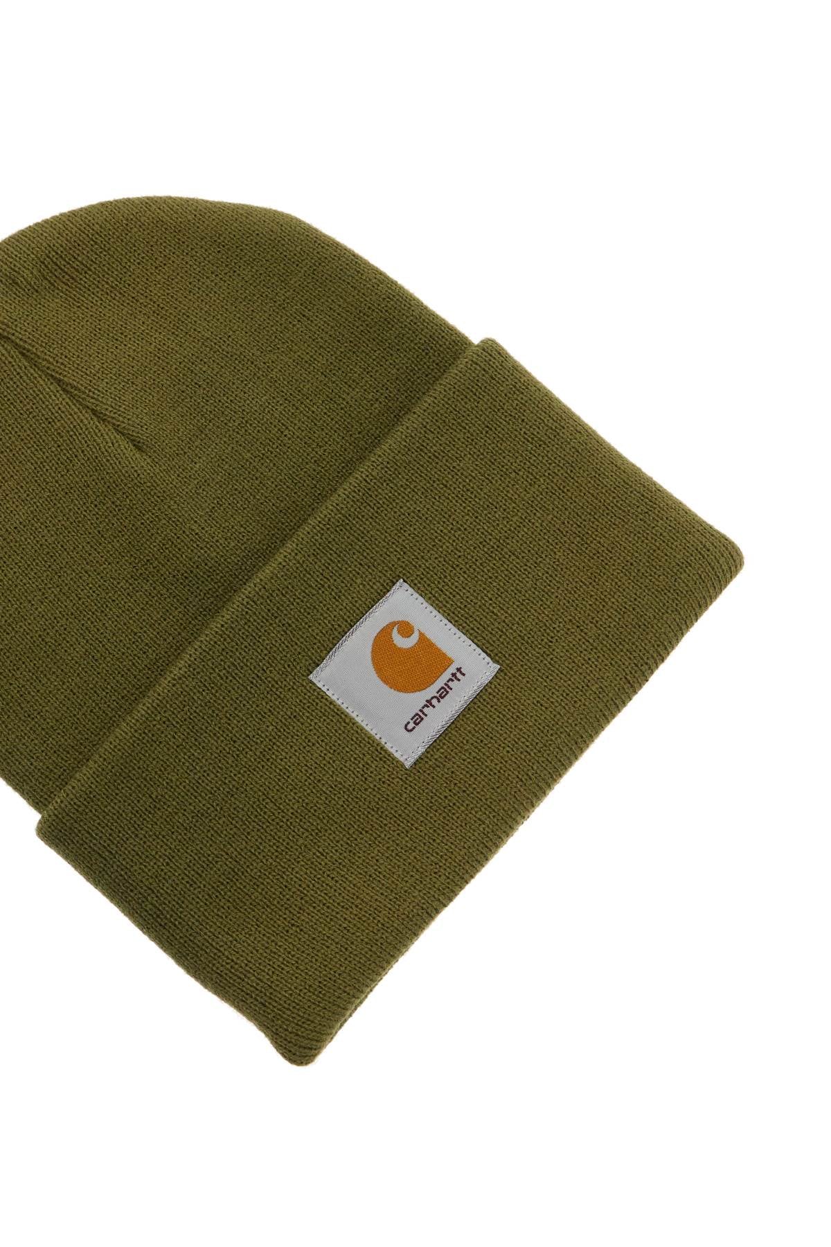 Beanie Hat With Logo Patch  - Green