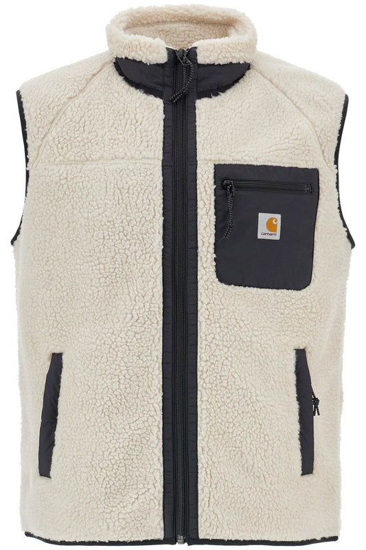 Prentis Liner Vest In Sherpa Fleece  - White