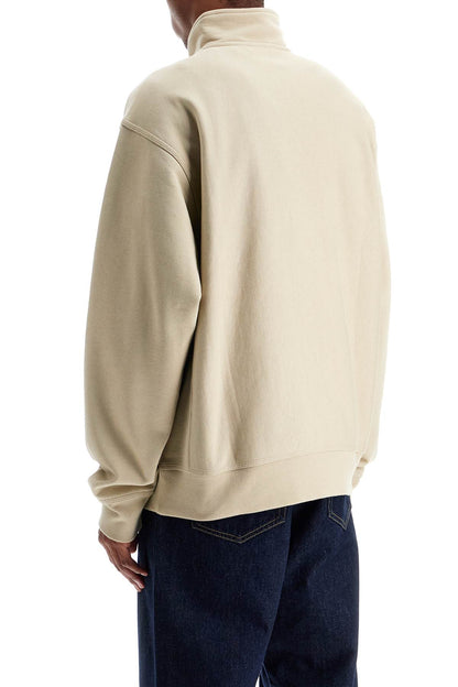 "american Script Half-zip Sweat  - Beige