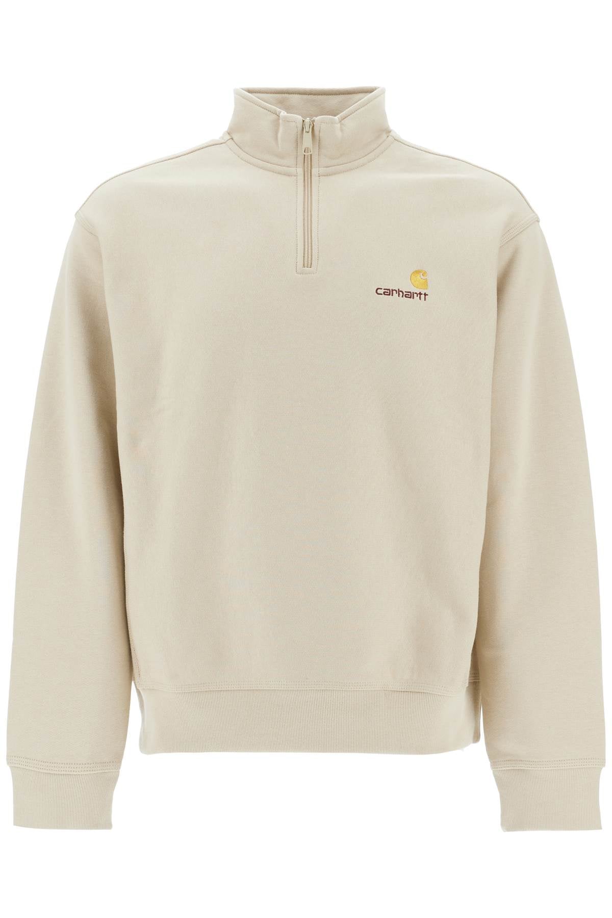 "american Script Half-zip Sweat  - Beige