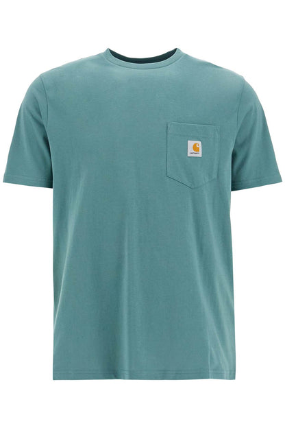 T-shirt With Chest Pocket  - Green