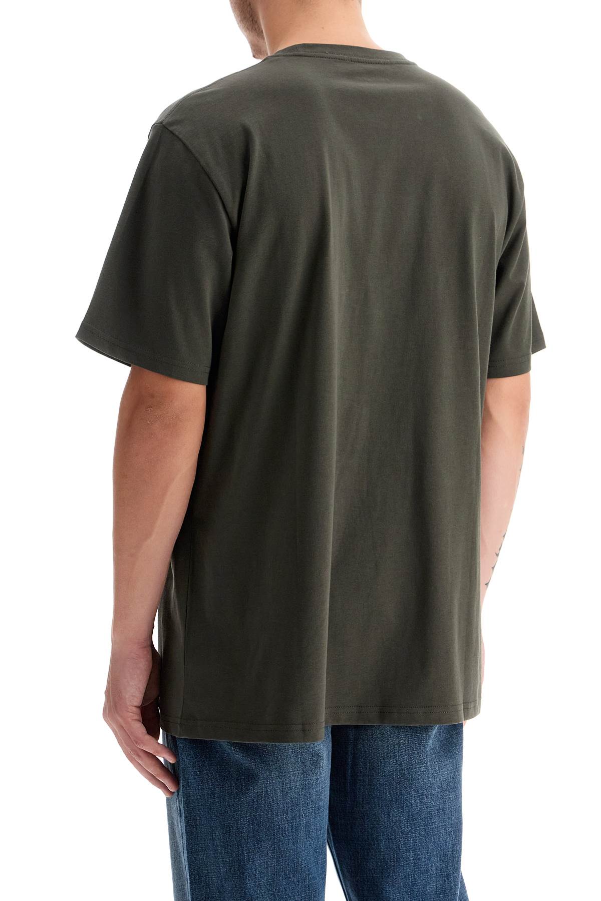 T-shirt With Chest Pocket  - Khaki