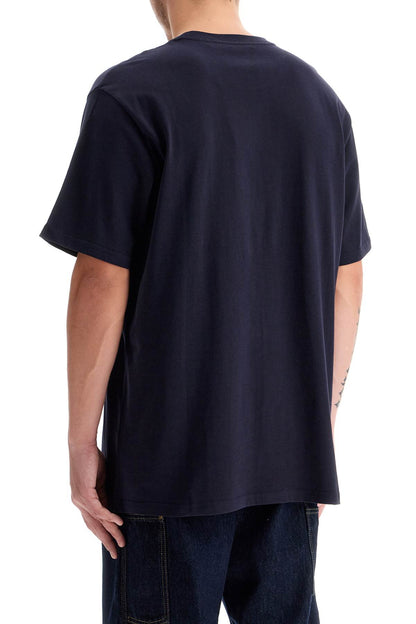 T-shirt With Chest Pocket  - Blue