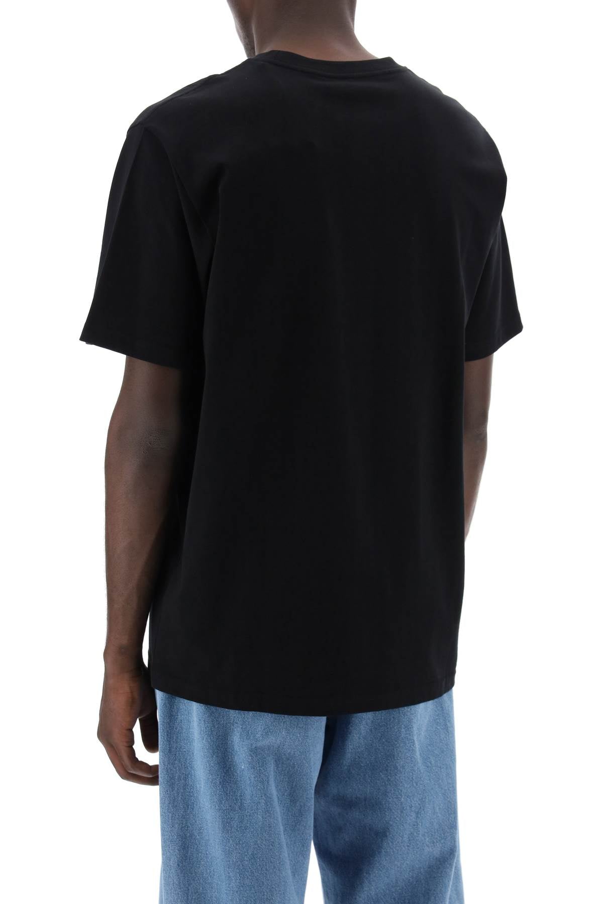 T-shirt With Chest Pocket  - Nero