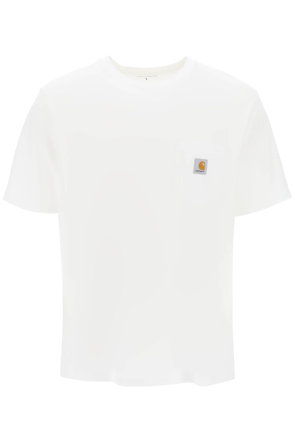 T-shirt With Chest Pocket  - White