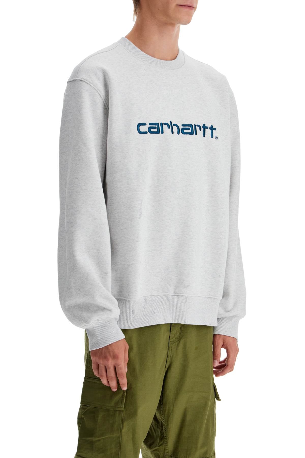 Embroidered Logo Sweatshirt  - Grey