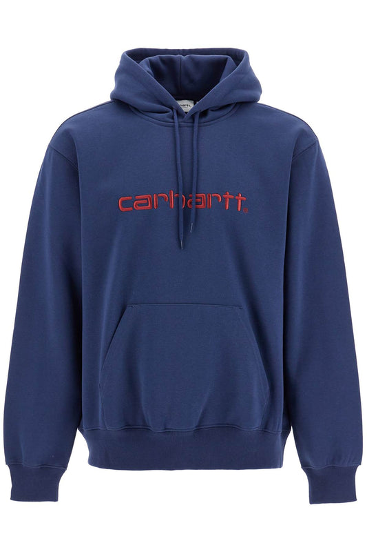 Hooded Sweatshirt With  - Blue