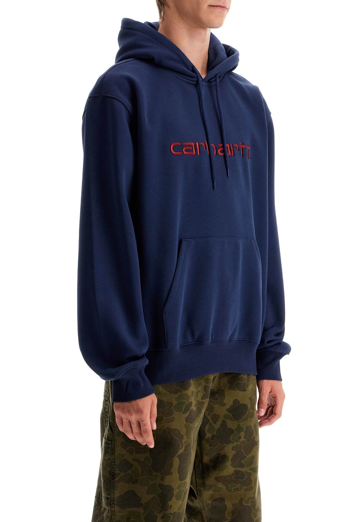 Hooded Sweatshirt With  - Blue