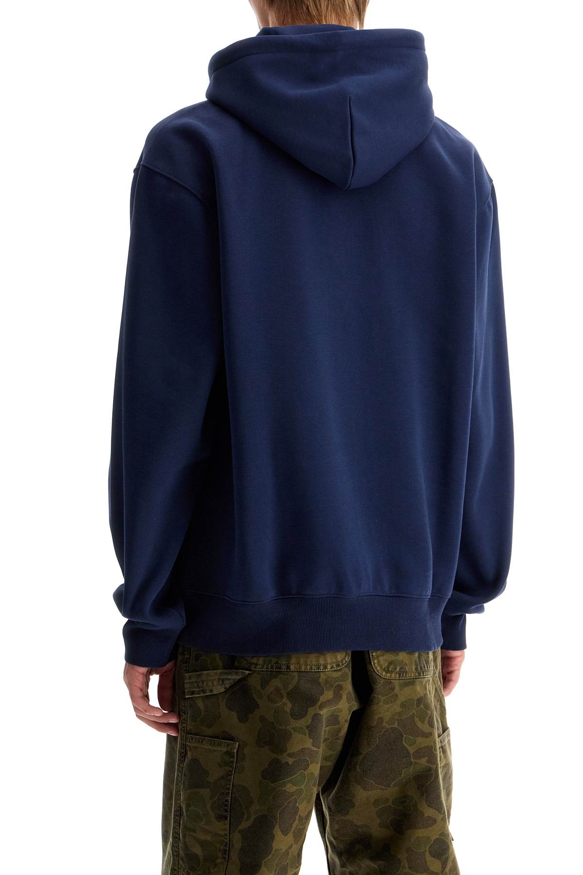 Hooded Sweatshirt With  - Blue