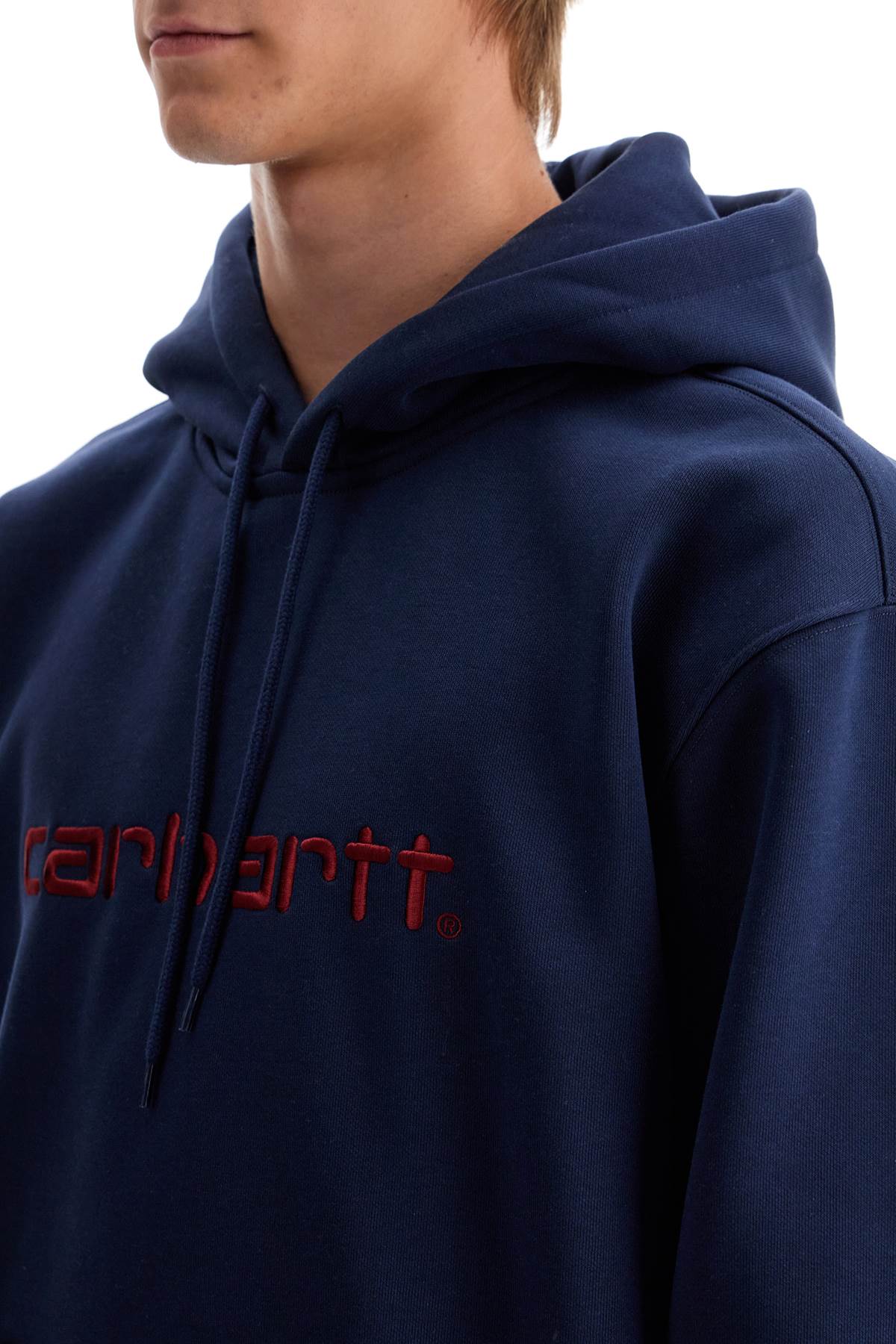 Hooded Sweatshirt With  - Blue