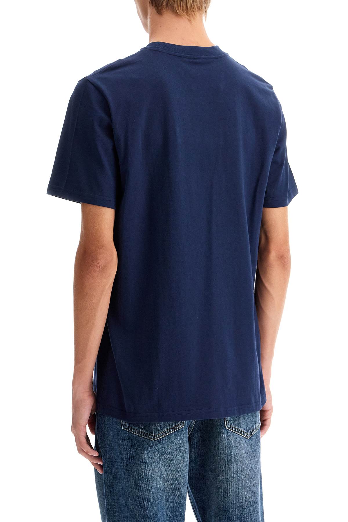 Short Sleeve Script T-shirt  - Blue