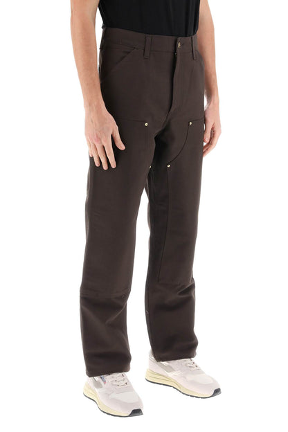 Organic Cotton Double Knee Pants  - Brown