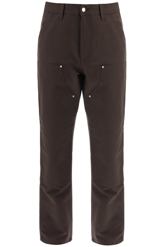 Organic Cotton Double Knee Pants  - Brown