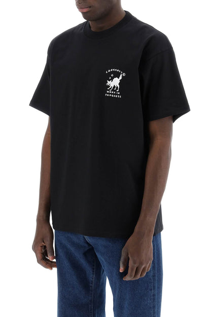 "graphic Embroidered Icons T-shirt With  - Black