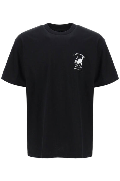 "graphic Embroidered Icons T-shirt With  - Black