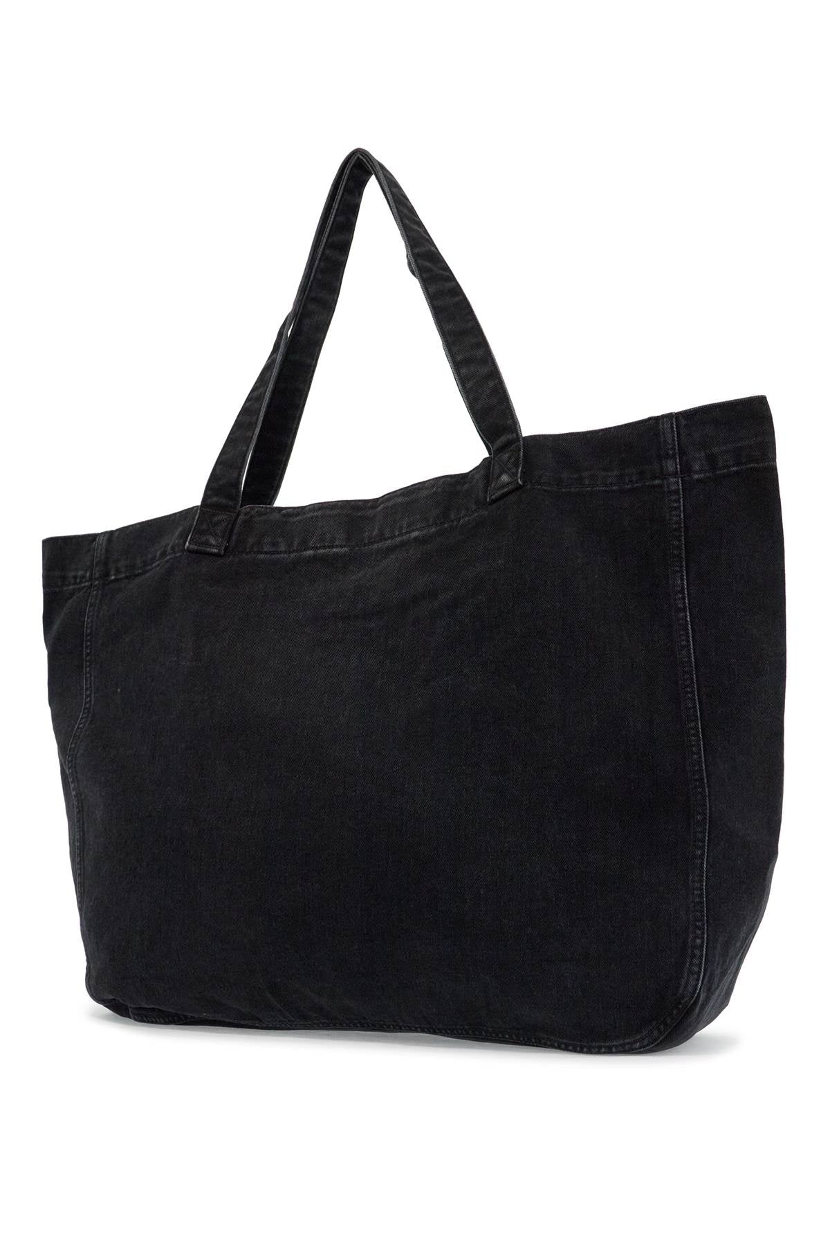 Denim Rivet Tote Bag  - Black